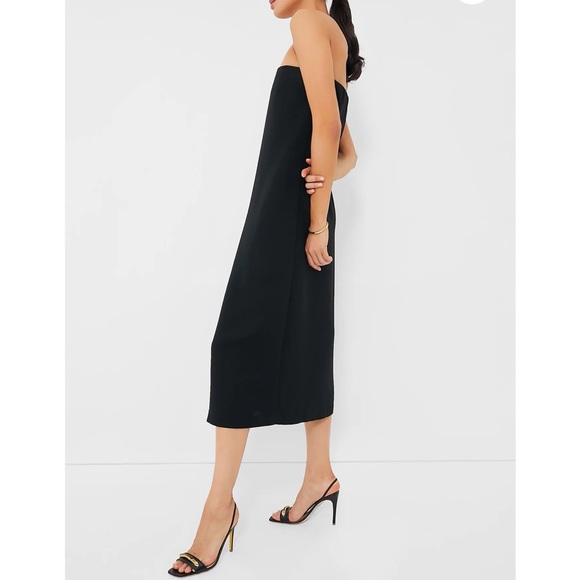 TUCKERNUCK Strapless Noir Crepe Marin Dress - Picture 4 of 12
